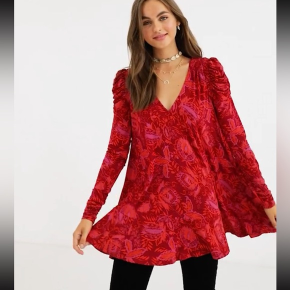 Free People hello lover puff sleeve tunic - Picture 7 of 13